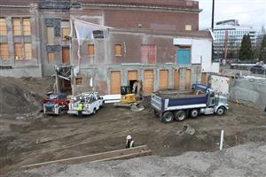 Excavation basement level of new building B